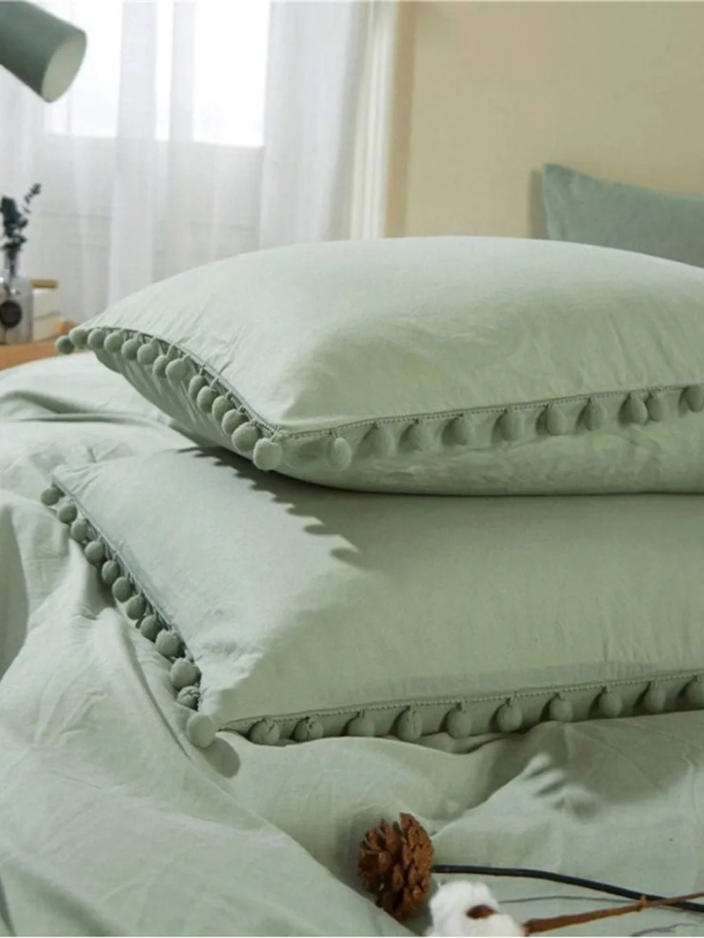 ⭐️TOUDERETH Duvet Cover Set Twin Sage Green Microfiber NWT
